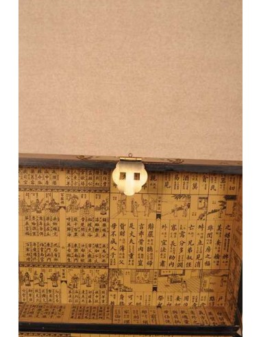 Coffre en cuir peint "Xing"