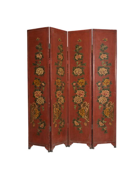 Paravant chinois ronde sculpté