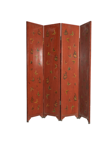 Paravant chinois ronde sculpté