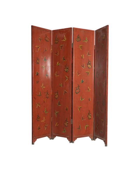 Paravant chinois ronde sculpté