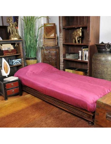 Polyester double bedspread - Fuchsia
