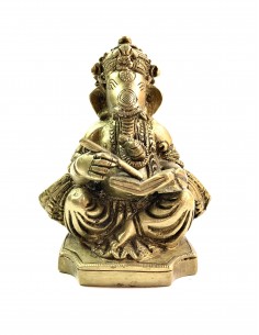 Scholar Ganesh bronze statue