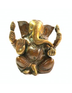 Seated Ganesh bronze statuette