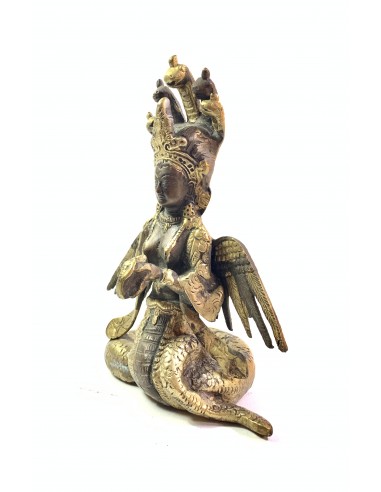 Statue en bronze "Naga Kanya"
