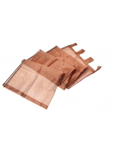 Organza curtain and mirrors - Brown