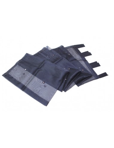 Organza curtain and mirrors - Naval blue