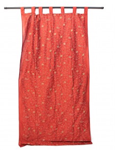Rideau avec broderies - Orange
