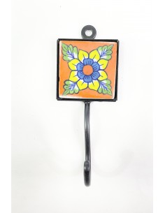 Wrought iron hook with...