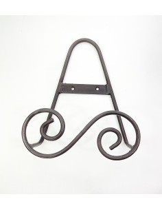 Wrought iron towel rack