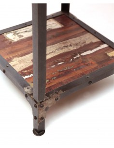 Recycled wood and metal shelf 2