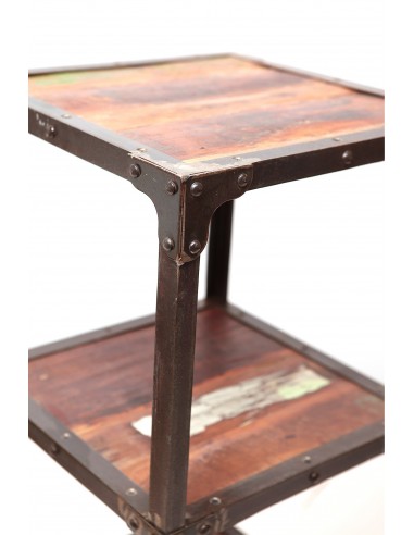 Mensola in legno riciclato e metallo