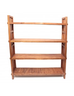 'Bali' teak bookshelf- large