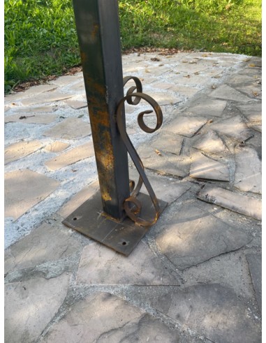 Rectangular wrought iron pergola