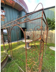 Square wrought iron pergola 2