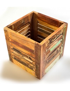 Recycled wood pot cover