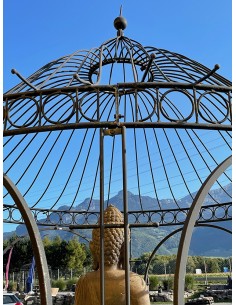 Round wrought iron pergola 2