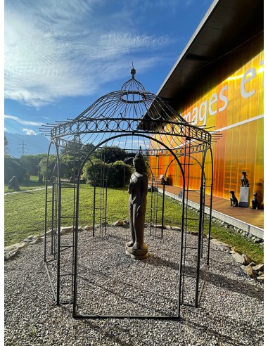 Round wrought iron pergola