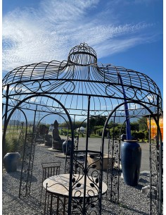 Round wrought iron pergola 2