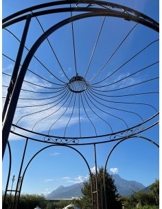 Round wrought iron pergola 2