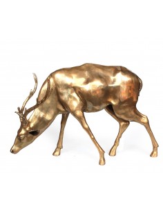 Bronze deer statue