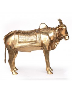 Statue en bronze de vache...