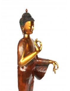 Statue en bronze Buddha debout 2