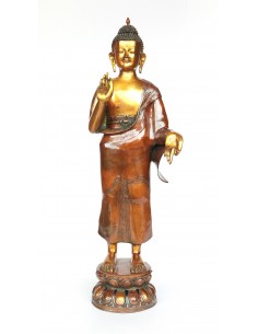 Statue en bronze Buddha debout
