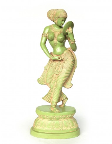 Statue en bronze "Femme avec miroir"