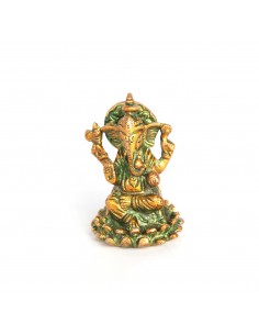 Ganesh on a lotus bronze...