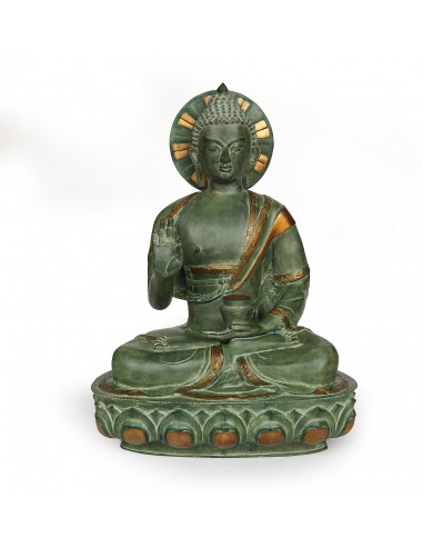 "Vitarka" Green Buddha bronze statue