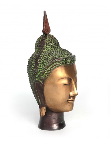 Statue en bronze "Tête de Buddha thaï"