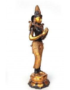 Woman standing in bronze... 2