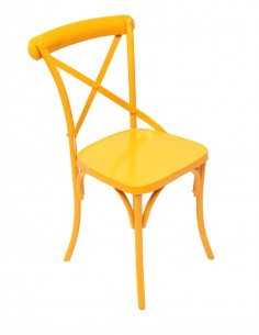 "Bera" Metal chair - Yellow