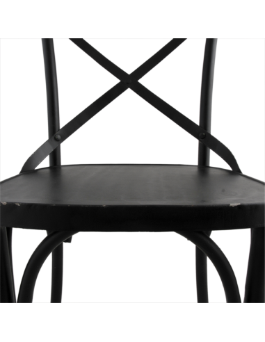 "Bera" Metal chair - Black