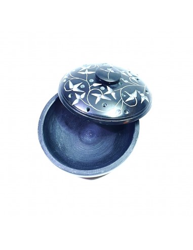 Porte-encens / boîte en pierre à...