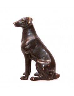 Chien assis en bronze 2