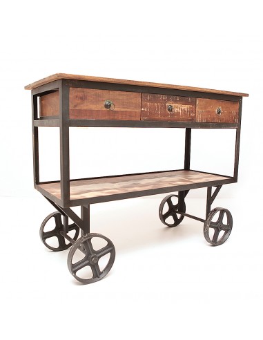 Desserte "Lakshman" en bois recyclé