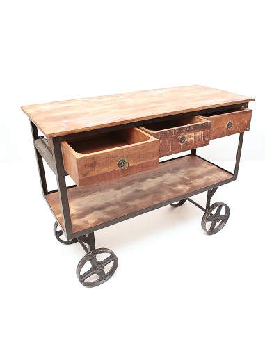 Desserte "Lakshman" en bois recyclé