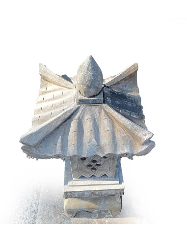 Lanterne chinoise en pierre blanche
