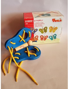 jouet Papillon à Lacer en Bois