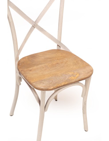 Sedia in legno e metallo riciclato...