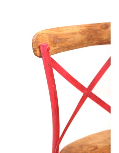 Sedia in legno e metallo riciclato...