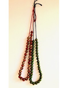 Collier Mala Blue/Rouge