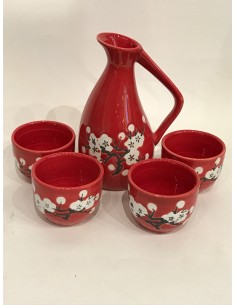 Set à Saké Rouge 5 piece