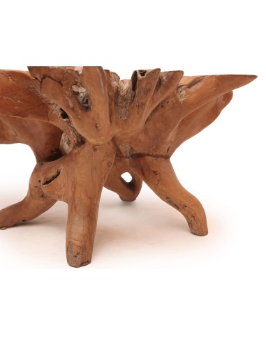 Table racine de teck “Ishayu” - Verre...