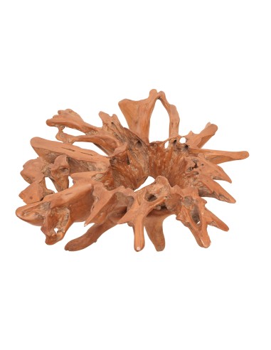 Table racine de teck “Ishayu” - Verre...