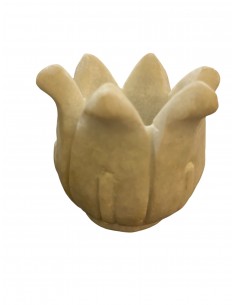 Bougeoire lotus en marbre -...