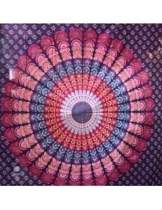 "Mandala" Bedspread - Bordeaux