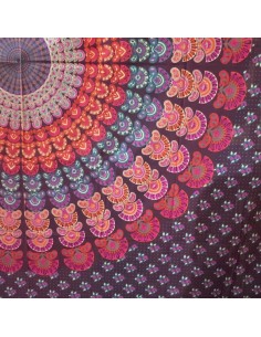 "Mandala" Bedspread - Bordeaux 2