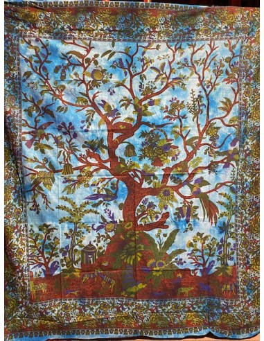 Couvre-lit  Arbre de Vie TURQUOISE
